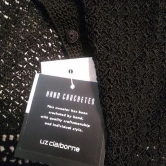 Delicate Black Crochet Sweater - Picture 5 of 6